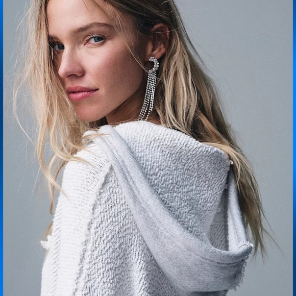 Free People, You Make Me Feel Like Dancing Dangles, Silver/Green - NEW! - Picture 4 of 5